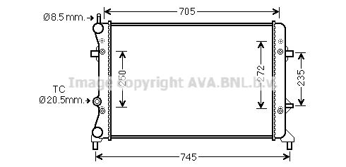 AVA QUALITY COOLING Радиатор, охлаждение двигателя VW2359